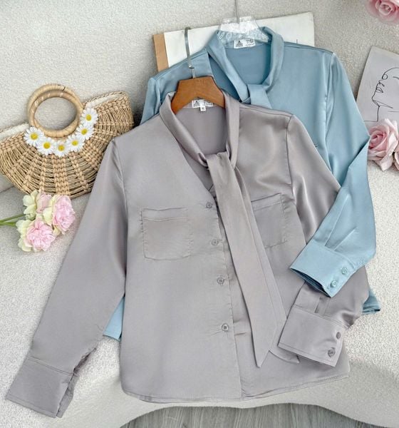 Áo Lụa Hàn Châu Mềm Mại Phù Hợp Đi Làm Thiết Kế TuTu Store Dành Cho Nữ - Mã AS551