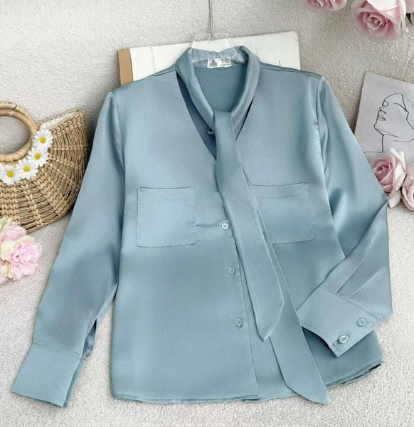 Áo Lụa Hàn Châu Mềm Mại Phù Hợp Đi Làm Thiết Kế TuTu Store Dành Cho Nữ - Mã AS551