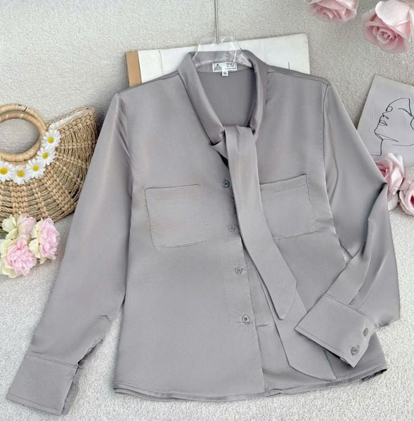 Áo Lụa Hàn Châu Mềm Mại Phù Hợp Đi Làm Thiết Kế TuTu Store Dành Cho Nữ - Mã AS551