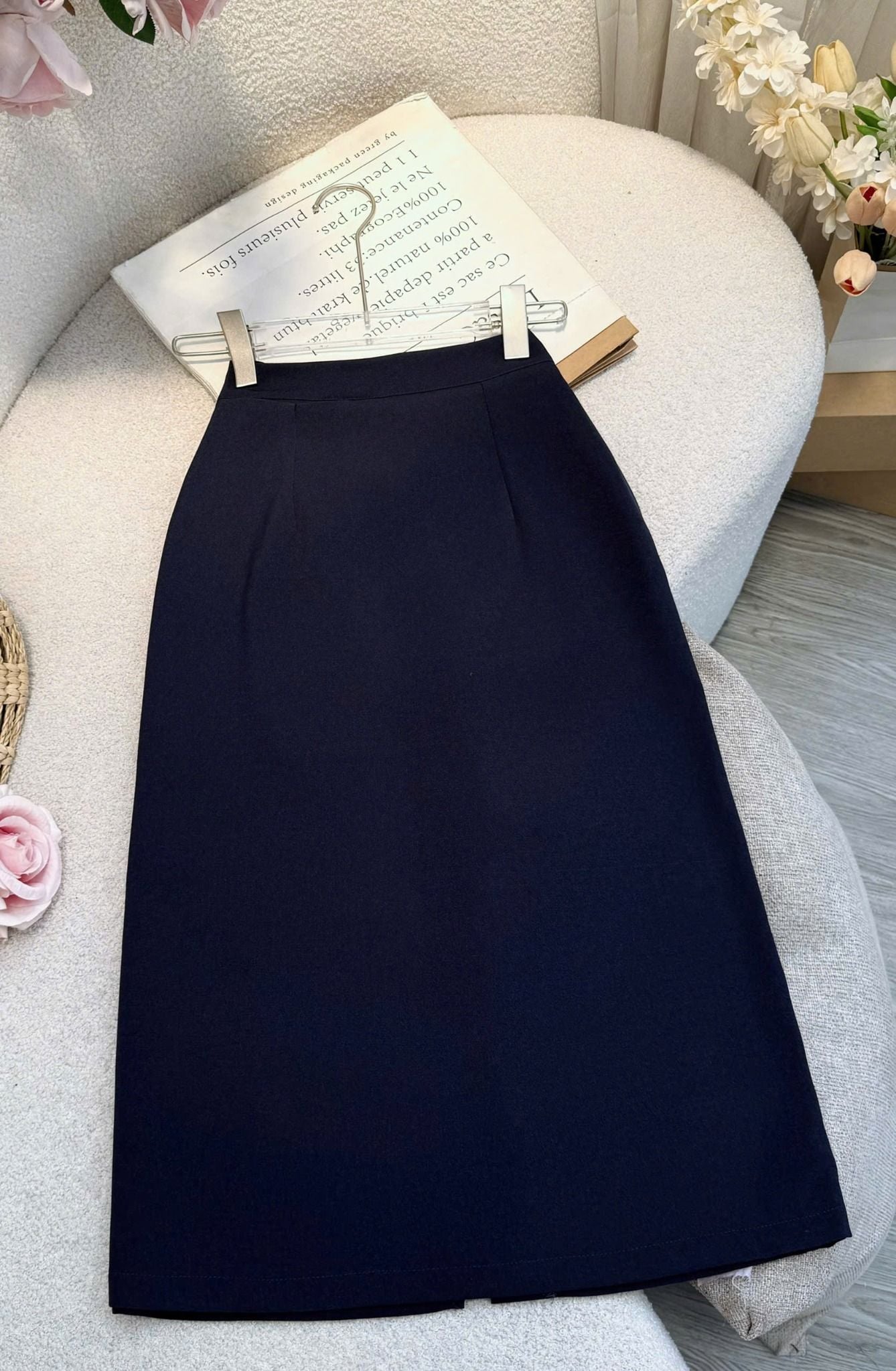 Chân Váy Chéo Nhung Hàn Thiết Kế TuTu Store Phù Hợp Đi Làm Dành Cho Nữ - Mã VS559