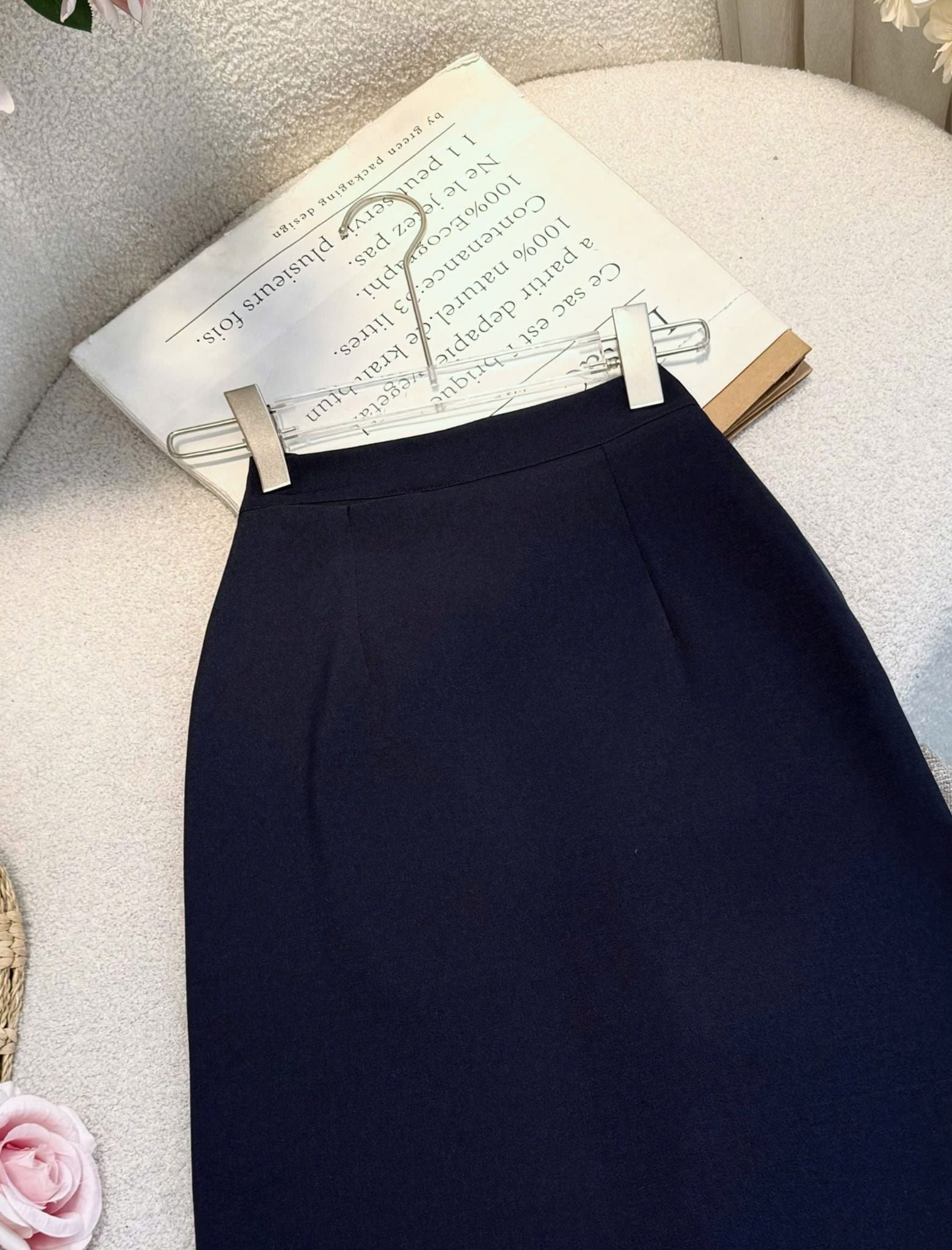 Chân Váy Chéo Nhung Hàn Thiết Kế TuTu Store Phù Hợp Đi Làm Dành Cho Nữ - Mã VS559