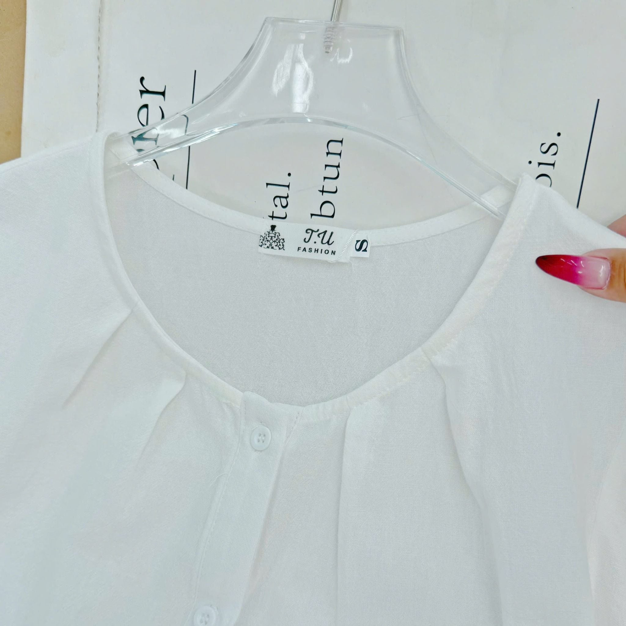 Áo Cotton Bột Tay Lở Thiết Kế TuTu Store Phù Hợp Đi Chơi Dành Cho Nữ - Mã AS560