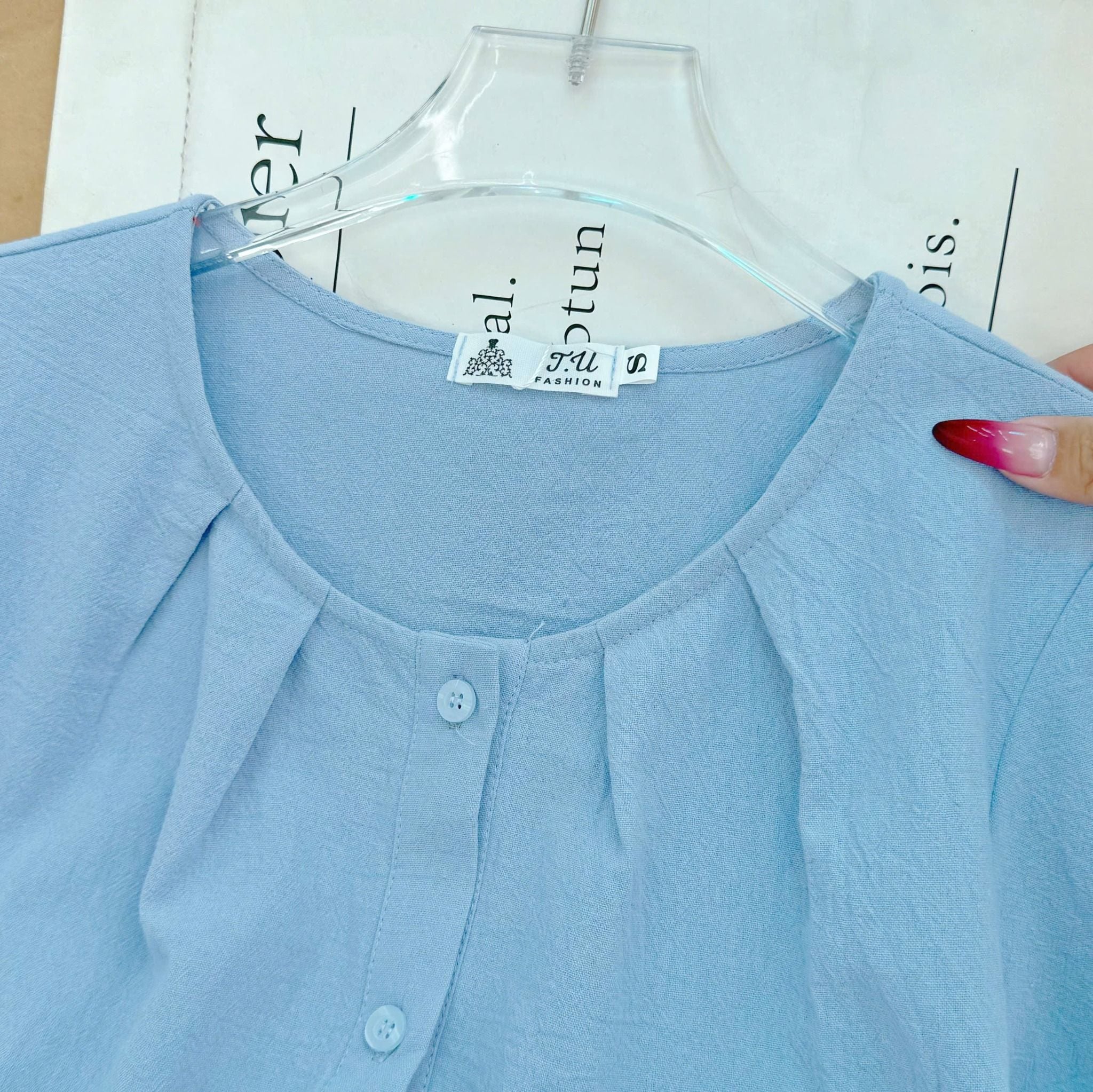 Áo Cotton Bột Tay Lở Thiết Kế TuTu Store Phù Hợp Đi Chơi Dành Cho Nữ - Mã AS560