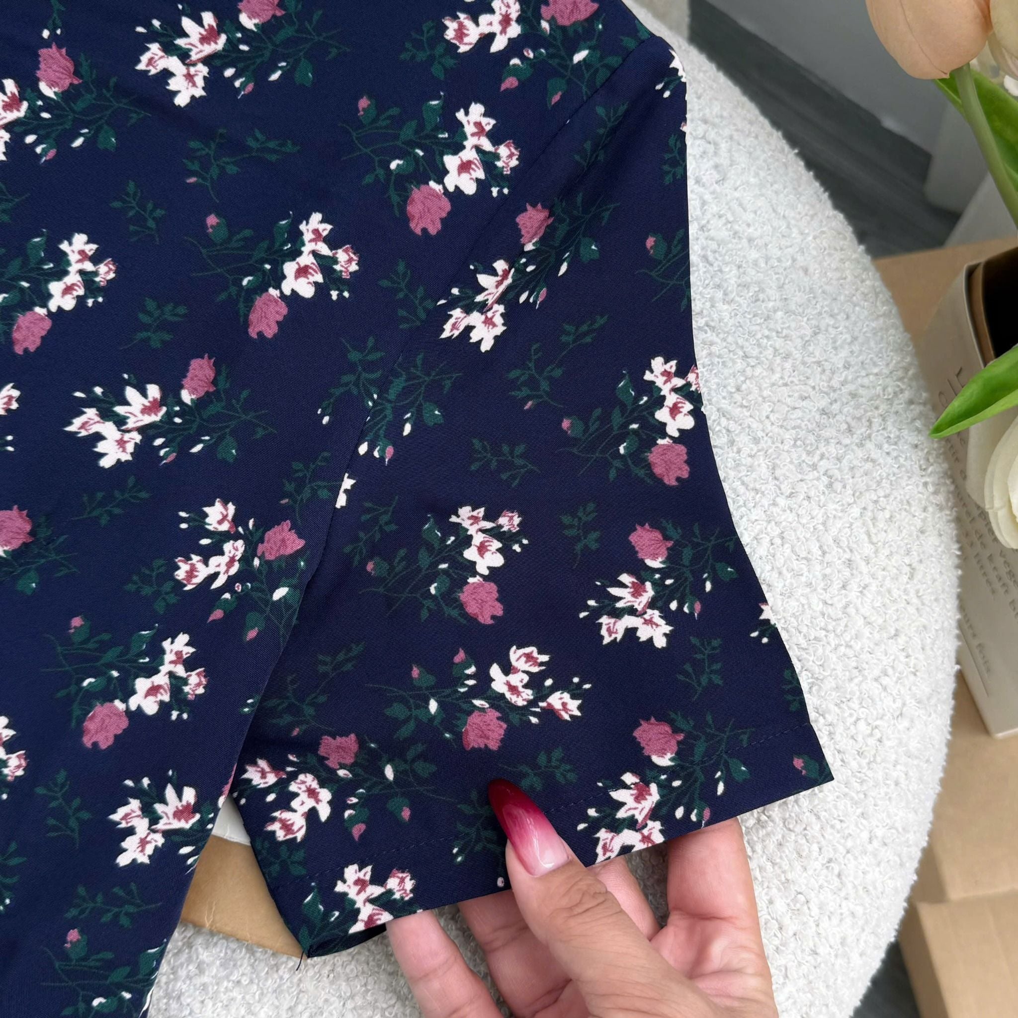 Váy Lụa Nhật Hoa Nhí Phù Hợp Đi Chơi Thiết Kế TuTu Store Dành Cho Nữ - Mã D1086