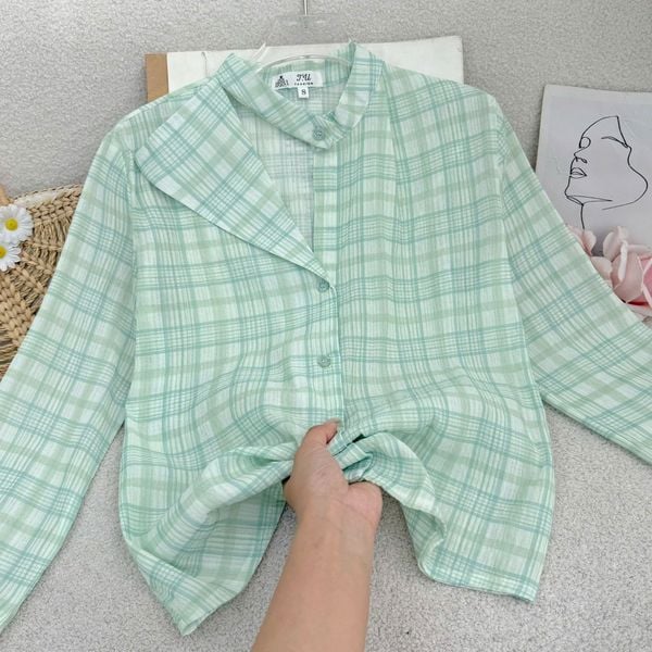 Áo Voan Ý Caro Thiết Kế TuTu Store Phù Hợp Đi Làm Dành Cho Nữ - Mã AS581