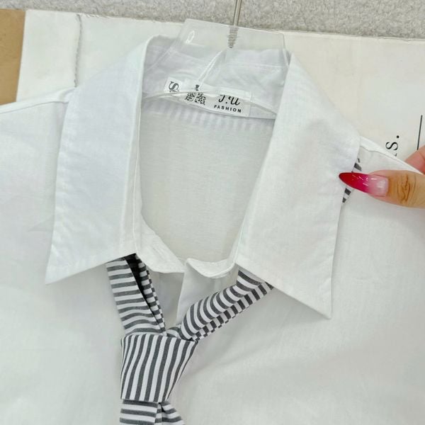 Áo Cotton Màu Nơ Thiết Kế TuTu Store Phù Hợp Đi Làm Dành Cho Nữ - Mã A509