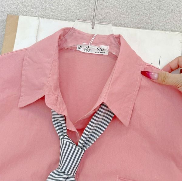 Áo Cotton Màu Nơ Thiết Kế TuTu Store Phù Hợp Đi Làm Dành Cho Nữ - Mã A509