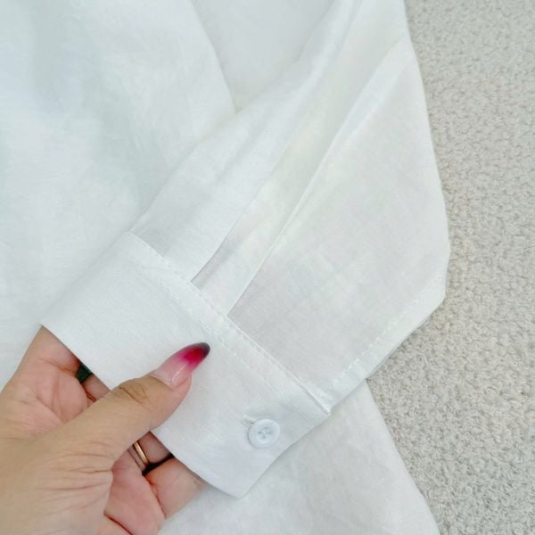 Áo Linen Cotton Nơ Thiết Kế TuTu Store Phù Hợp Đi Làm Dành Cho Nữ - Mã A516