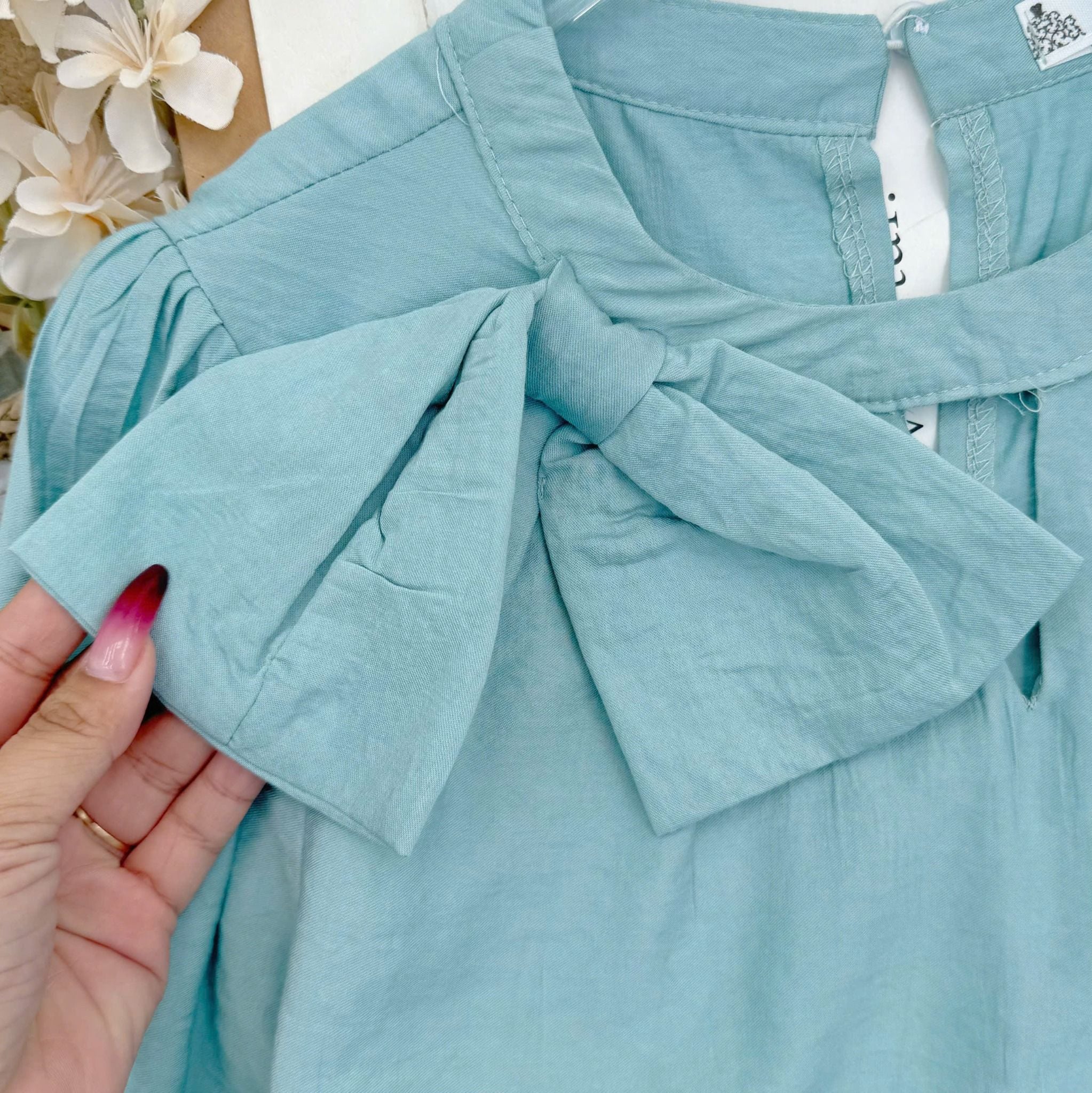 Áo Linen Cotton Nơ Thiết Kế TuTu Store Phù Hợp Đi Làm Dành Cho Nữ - Mã A516