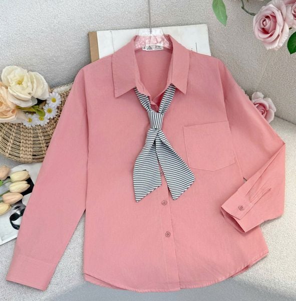 Áo Cotton Màu Nơ Thiết Kế TuTu Store Phù Hợp Đi Làm Dành Cho Nữ - Mã A509