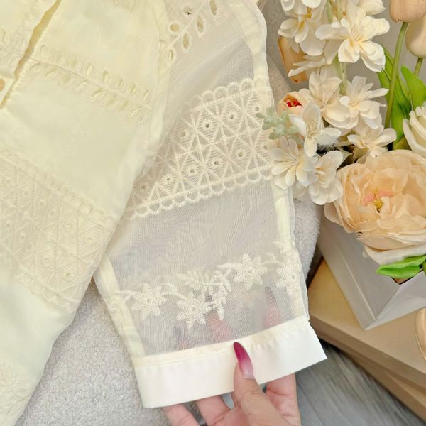 Áo Tơ Thêu Thiết Kế TuTu Store Phù Hợp Đi Làm Dành Cho Nữ - Mã A519