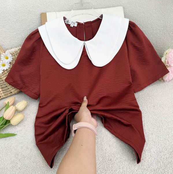Áo Nhung 2 Da Cổ Bèo Thiết Kế TuTu Store Phù Hợp Đi Làm Dành Cho Nữ - Mã A526