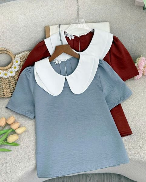Áo Nhung 2 Da Cổ Bèo Thiết Kế TuTu Store Phù Hợp Đi Làm Dành Cho Nữ - Mã A526