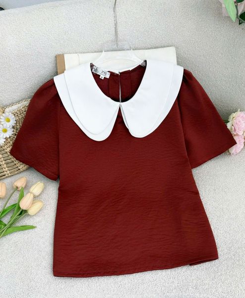 Áo Nhung 2 Da Cổ Bèo Thiết Kế TuTu Store Phù Hợp Đi Làm Dành Cho Nữ - Mã A526