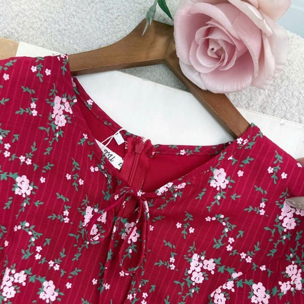 Đầm Voan Tằm Gân Thiết Kế TuTu Store Phù Hợp Đi Làm Dành Cho Nữ - Mã D1239