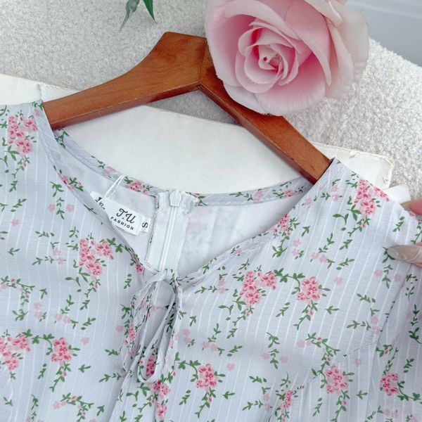 Đầm Voan Tằm Gân Thiết Kế TuTu Store Phù Hợp Đi Làm Dành Cho Nữ - Mã D1239