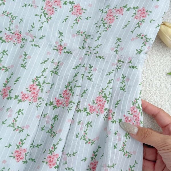 Đầm Voan Tằm Gân Thiết Kế TuTu Store Phù Hợp Đi Làm Dành Cho Nữ - Mã D1239