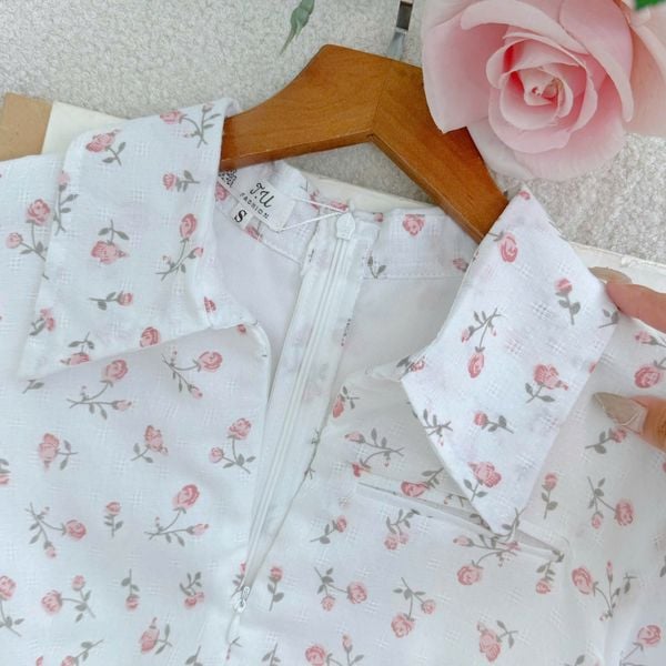 Đầm Xô Cotton Hoa Thiết Kế TuTu Store Đi Làm Dành Cho Nữ - Mã D1202