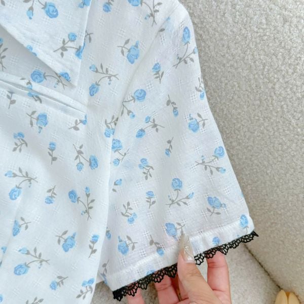 Đầm Xô Cotton Hoa Thiết Kế TuTu Store Đi Làm Dành Cho Nữ - Mã D1202