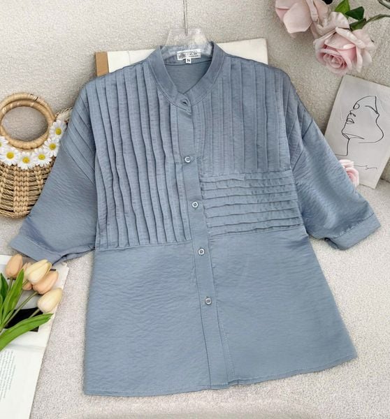 Áo Nhung 2 Da Sơ Mi Cổ Tròn Phù Hợp Đi Chơi Thiết Kế TuTu Store Dành Cho Nữ - Mã A476