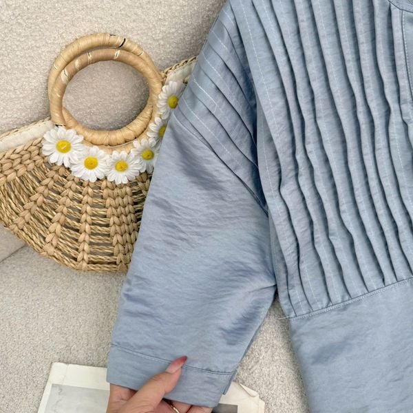 Áo Nhung 2 Da Sơ Mi Cổ Tròn Phù Hợp Đi Chơi Thiết Kế TuTu Store Dành Cho Nữ - Mã A476