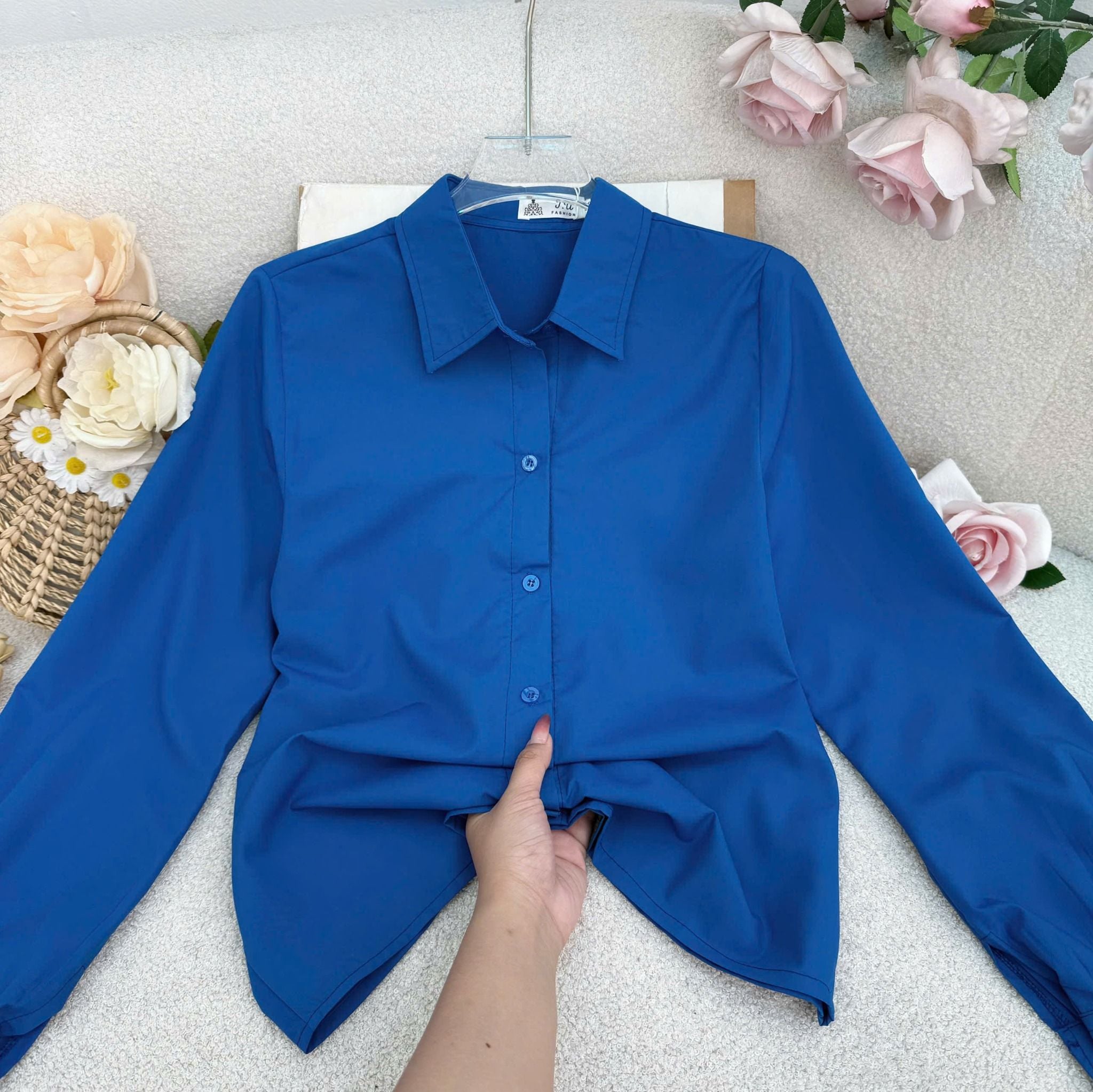 Áo Sơ Mi Kate Cotton Phù Hợp Đi Làm Thiết Kế TuTu Store Dành Cho Nữ -Mã A480