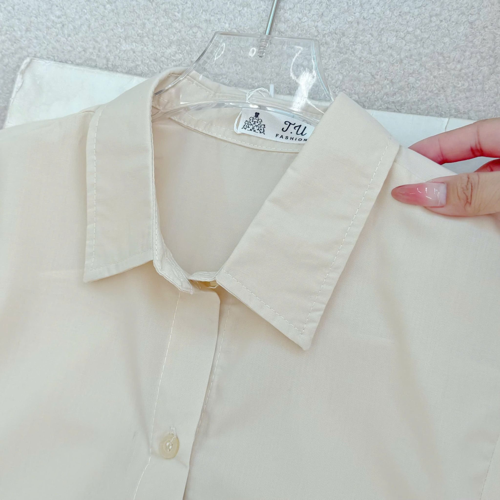 Áo Sơ Mi Kate Cotton Phù Hợp Đi Làm Thiết Kế TuTu Store Dành Cho Nữ -Mã A480