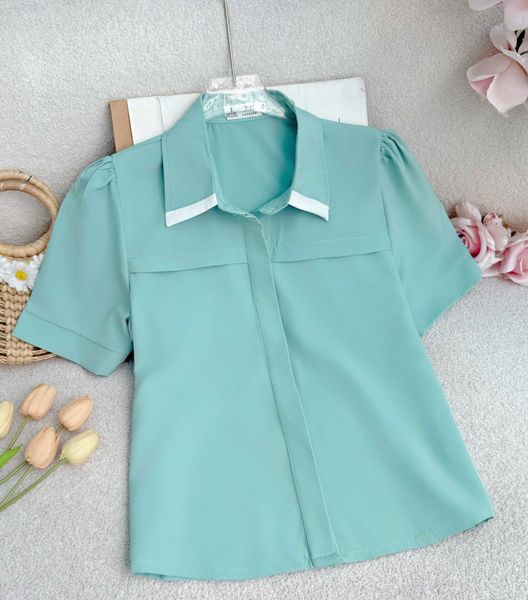 Áo Sơ Mi Kate Thái Tay Ngắn Thiết Kế TuTu Store Phù Hợp Đi Làm Dành Cho Nữ - Mã A490