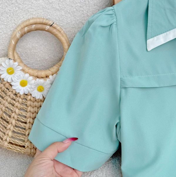 Áo Sơ Mi Kate Thái Tay Ngắn Thiết Kế TuTu Store Phù Hợp Đi Làm Dành Cho Nữ - Mã A490