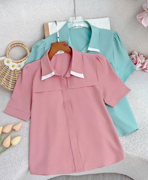 Áo Sơ Mi Kate Thái Tay Ngắn Thiết Kế TuTu Store Phù Hợp Đi Làm Dành Cho Nữ - Mã A490