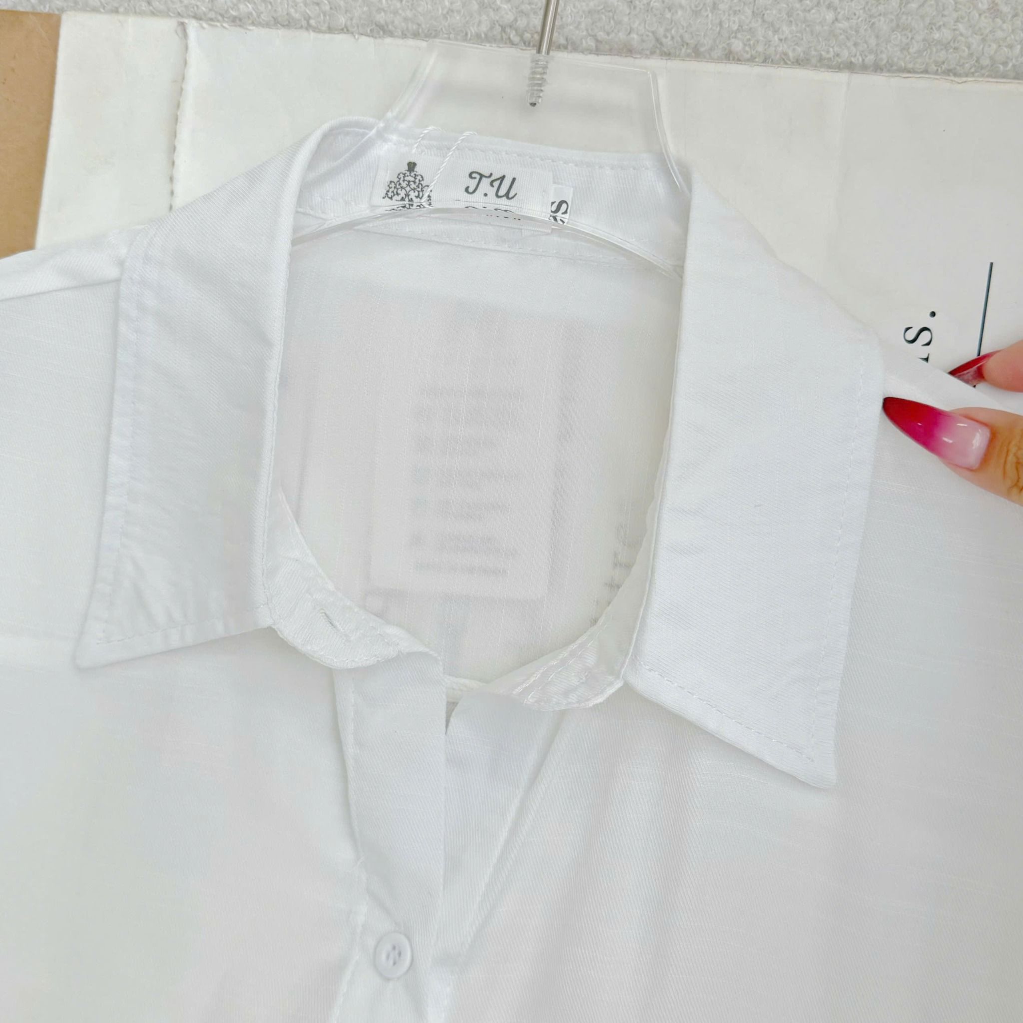 Áo Sơ Mi Tay Ngắn Có Túi Linen Xớ Gỗ Phù Hợp Đi Làm Thiết Kế TuTu Store Dành Cho Nữ -Mã A514
