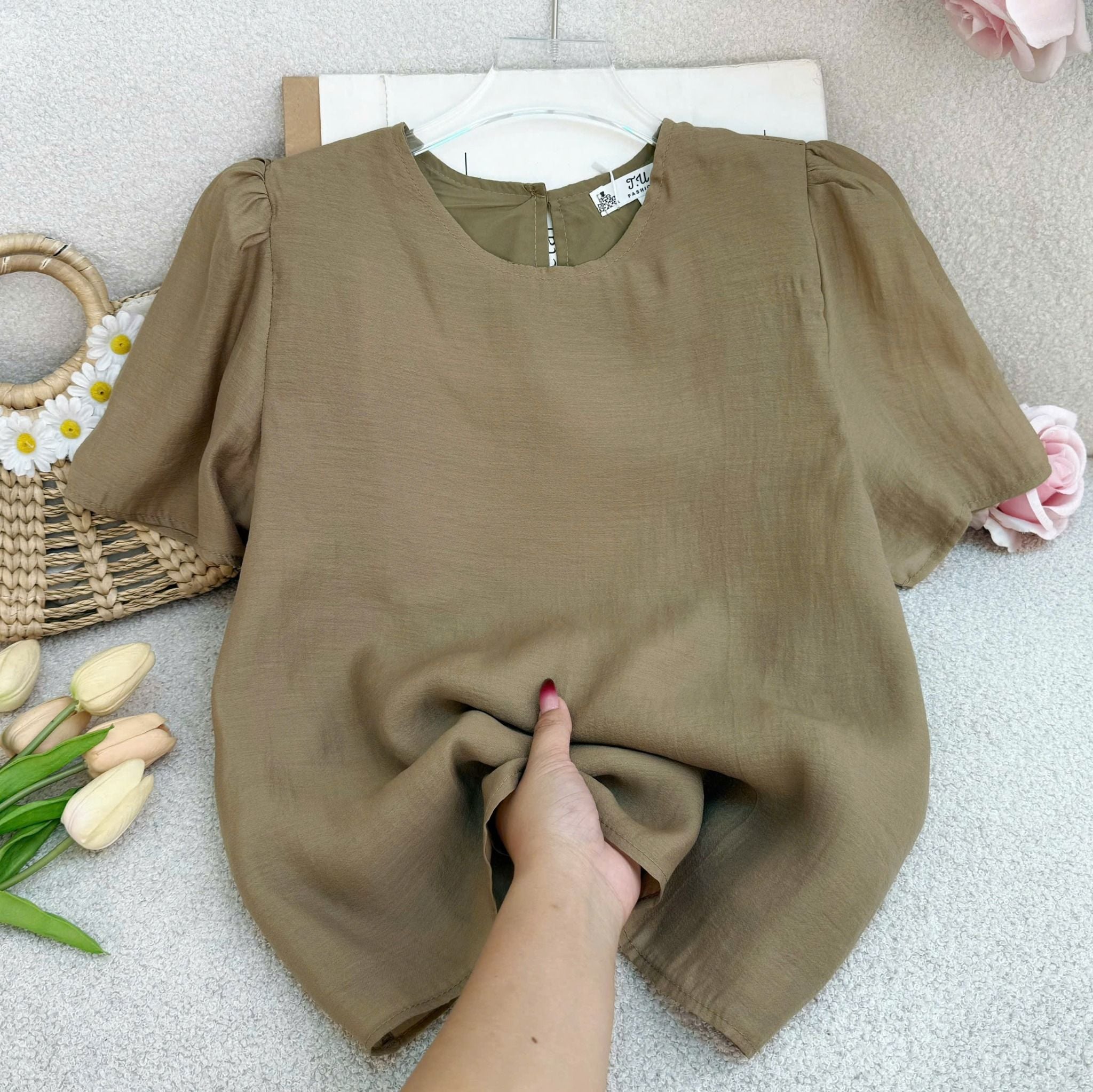 Áo Set Đũi Phồng Phù Hợp Đi Chơi Thiết Kế TuTu Store Dành Cho Nữ -Mã AS555