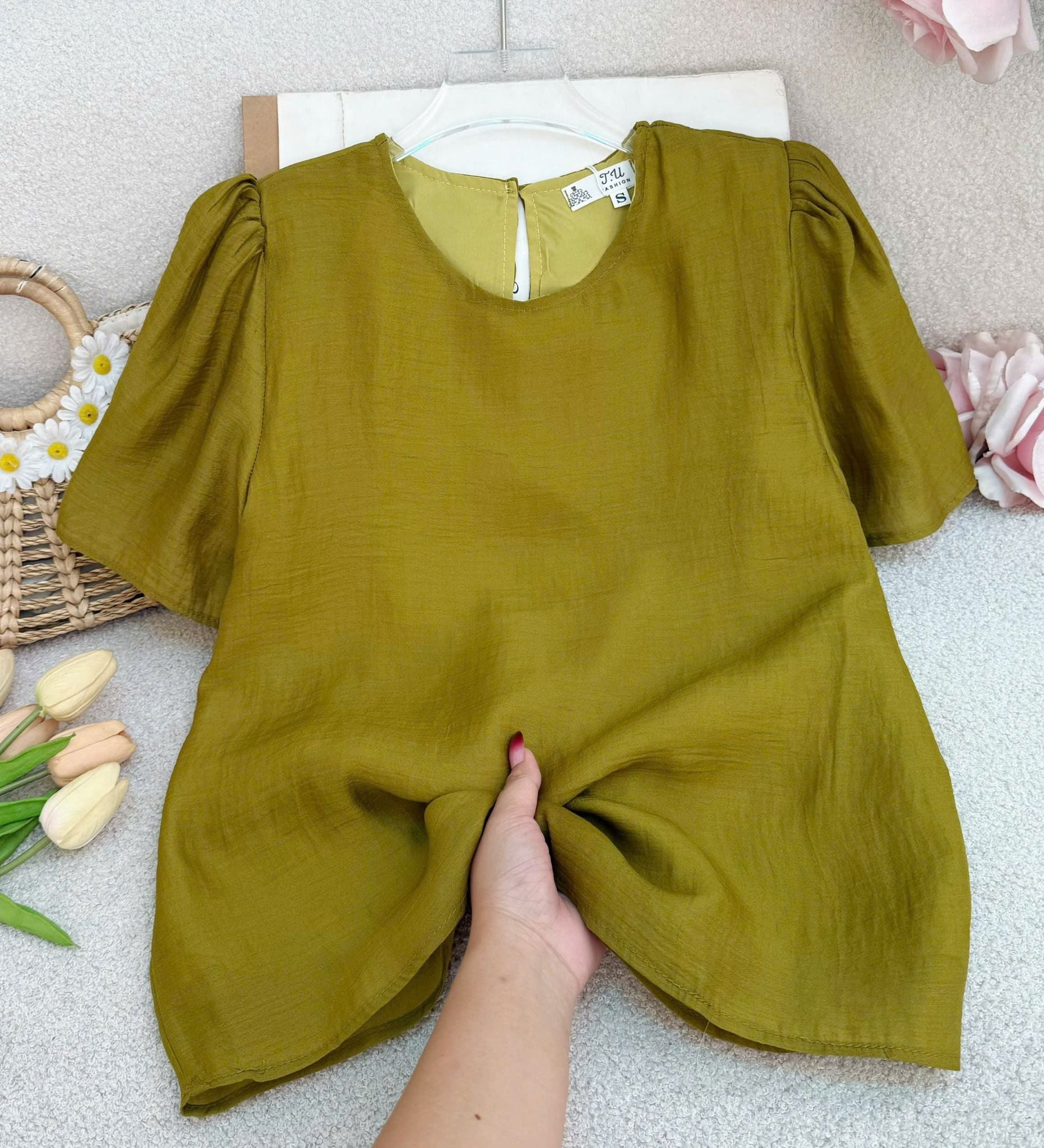 Áo Set Đũi Phồng Phù Hợp Đi Chơi Thiết Kế TuTu Store Dành Cho Nữ -Mã AS555