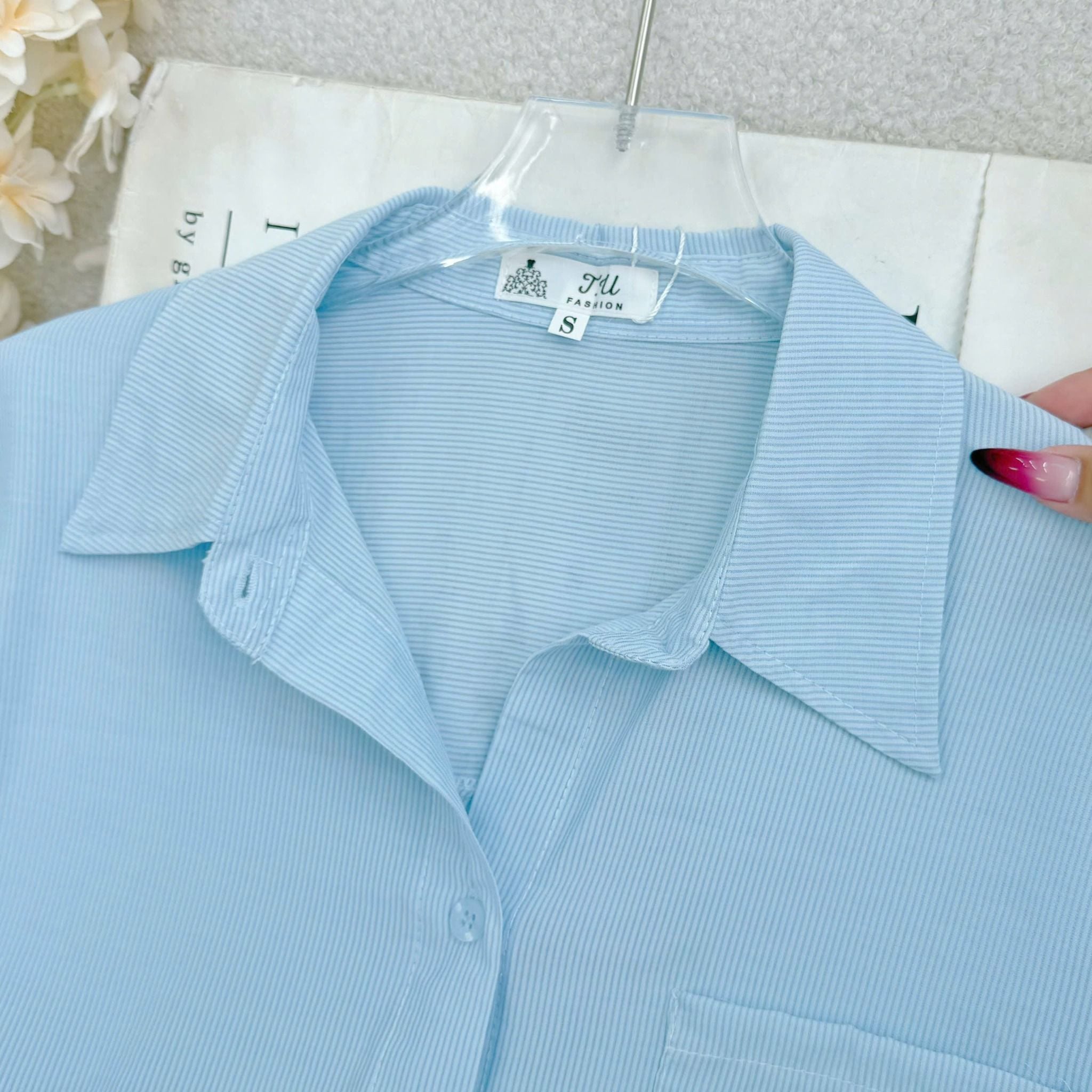 Áo Sơ Mi Cotton Xô Thiết Kế TuTu Store Phù Hợp Đi Làm Dành Cho Nữ - Mã AS557