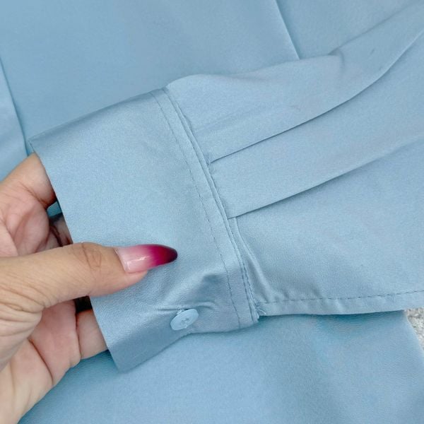 Áo Sơ Mi Lụa Hàn Châu Kèm Cà Vạt Phù Hợp Đi Làm Thiết Kế TuTu Store Dành Cho Nữ - Mã AS558
