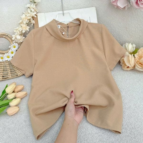 Áo Linen Gân Thiết Kế TuTu Store Phù Hợp Đi Chơi Dành Cho Nữ - Mã A493