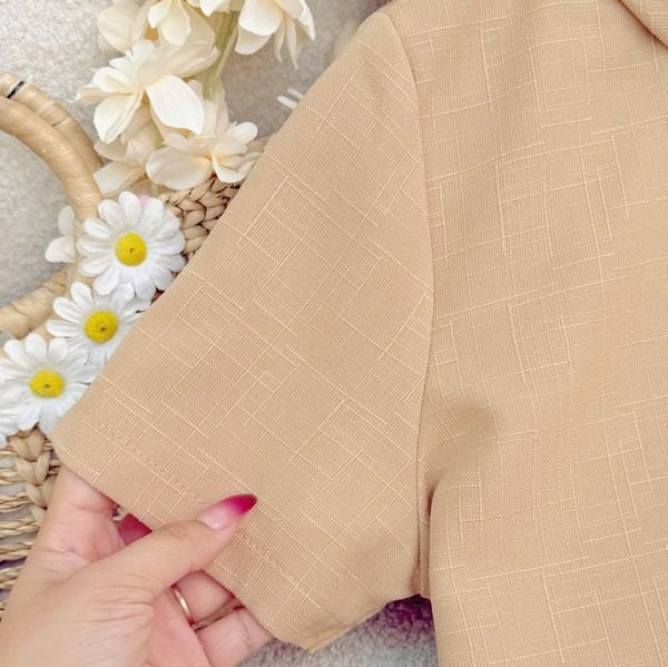 Áo Linen Gân Thiết Kế TuTu Store Phù Hợp Đi Chơi Dành Cho Nữ - Mã A493