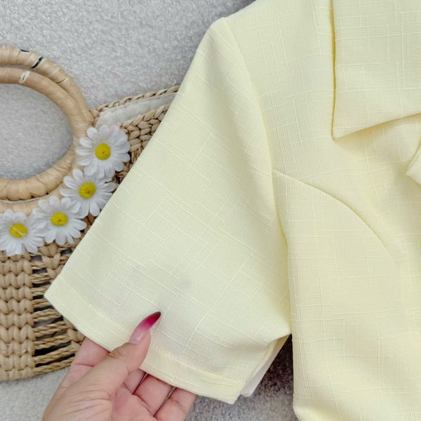 Áo Bố Linen Gân Peplum Thiết Kế TuTu Store Phù Hợp Đi Làm Dành Cho Nữ - Mã A503
