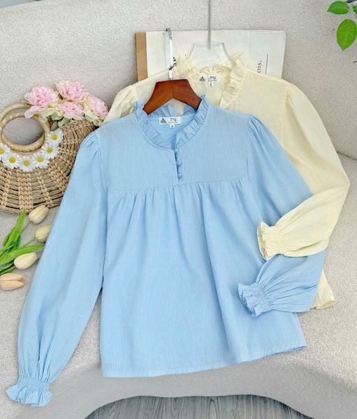 Áo Cotton Xô Thiết Kế TuTu Store Phù Hợp Đi Làm Dành Cho Nữ - Mã A513