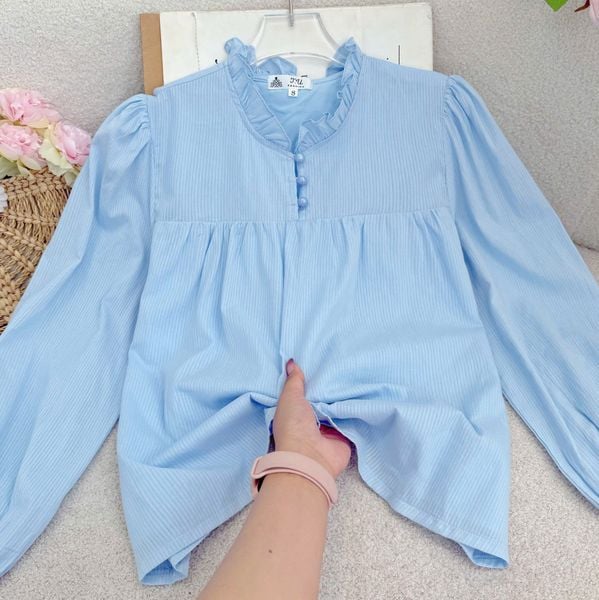 Áo Cotton Xô Thiết Kế TuTu Store Phù Hợp Đi Làm Dành Cho Nữ - Mã A513