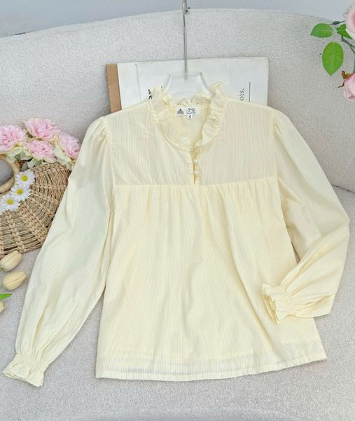 Áo Cotton Xô Thiết Kế TuTu Store Phù Hợp Đi Làm Dành Cho Nữ - Mã A513