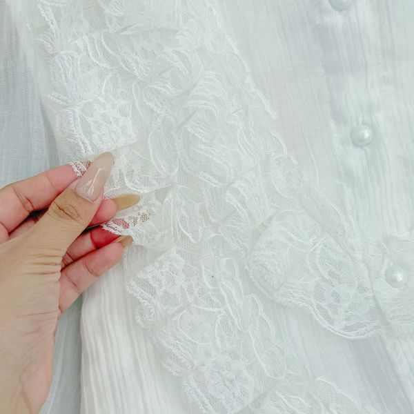 Áo Tơ Xếp Li Cổ Bèo Thiết Kế TuTu Store Phù Hợp Đi Chơi Dành Cho Nữ - Mã A523