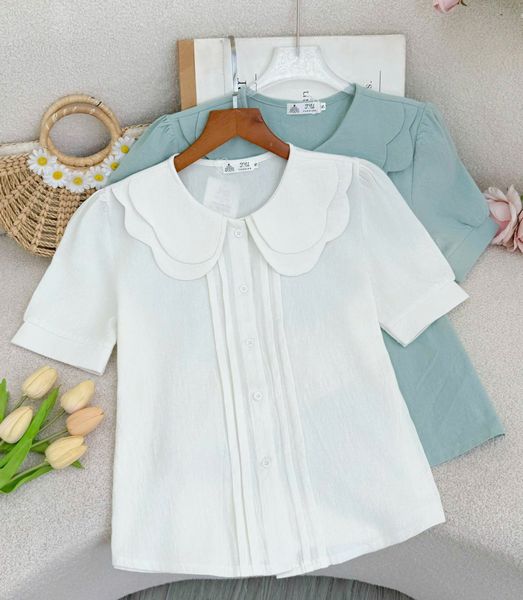 Áo Cotton Bột Cổ Bèo Thiết Kế TuTu Store Phù Hợp Đi Làm Dành Cho Nữ - Mã A531