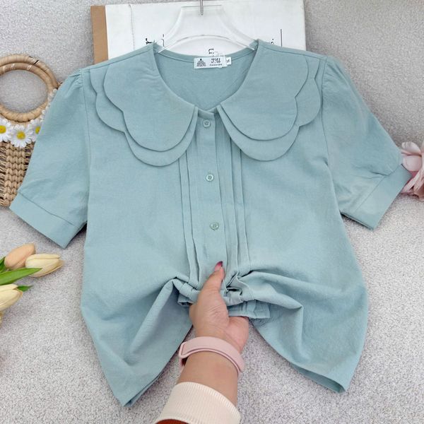 Áo Cotton Bột Cổ Bèo Thiết Kế TuTu Store Phù Hợp Đi Làm Dành Cho Nữ - Mã A531