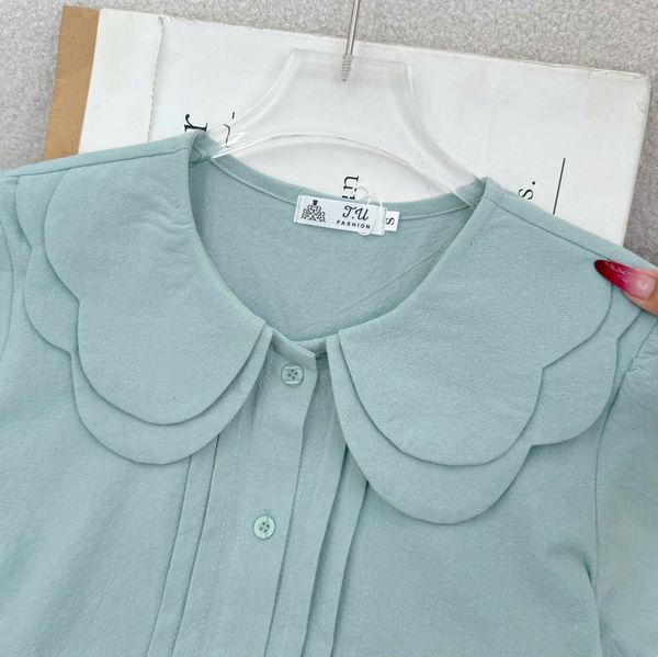 Áo Cotton Bột Cổ Bèo Thiết Kế TuTu Store Phù Hợp Đi Làm Dành Cho Nữ - Mã A531