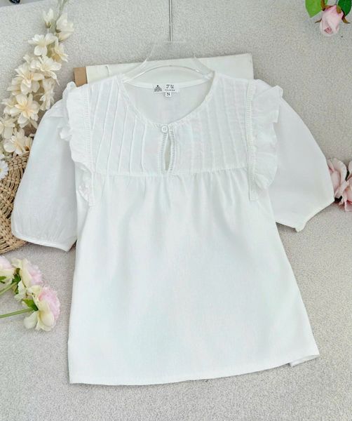 Áo Cotton Màu Cổ Bèo Thiết Kế TuTu Store Phù Hợp Đi Làm Dành Cho Nữ - Mã A546