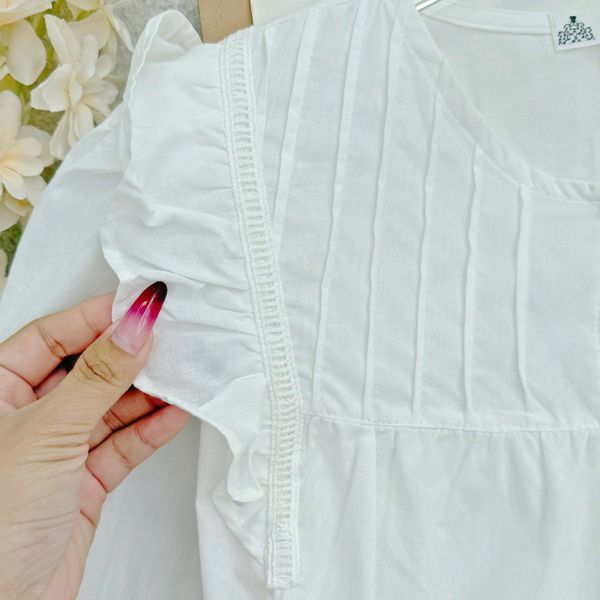 Áo Cotton Màu Cổ Bèo Thiết Kế TuTu Store Phù Hợp Đi Làm Dành Cho Nữ - Mã A546