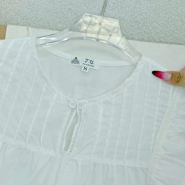 Áo Cotton Màu Cổ Bèo Thiết Kế TuTu Store Phù Hợp Đi Làm Dành Cho Nữ - Mã A546