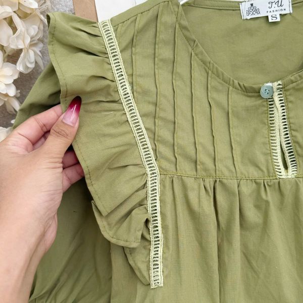 Áo Cotton Màu Cổ Bèo Thiết Kế TuTu Store Phù Hợp Đi Làm Dành Cho Nữ - Mã A546
