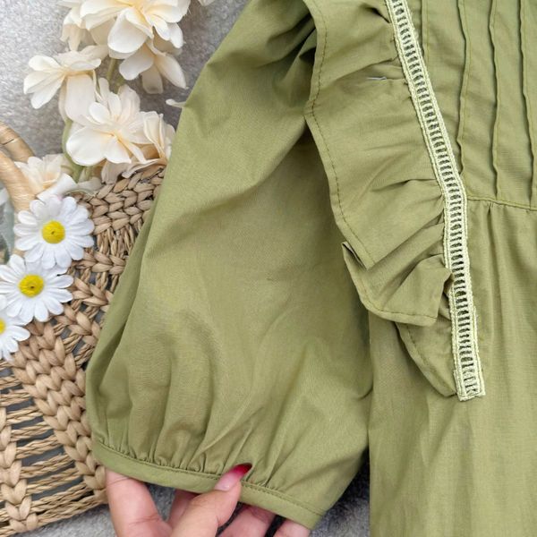 Áo Cotton Màu Cổ Bèo Thiết Kế TuTu Store Phù Hợp Đi Làm Dành Cho Nữ - Mã A546